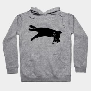 Cute angry black cat , Gifts for Cat lovers Hoodie